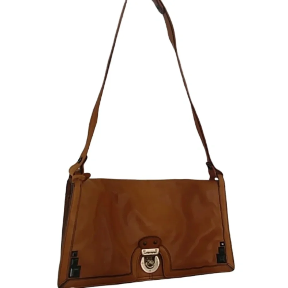 Hayden Cognac Leather Harnett Satchel Bag